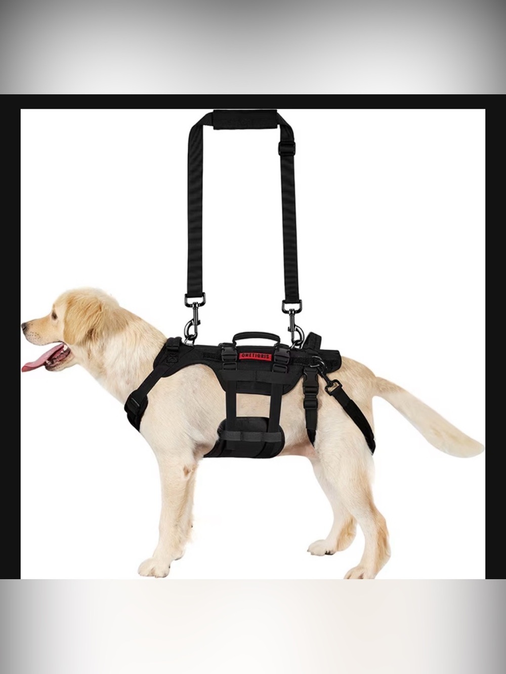 OneTigris Full Body Dog Lift Support Harness Medium Black